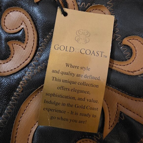 Gold Coast Brown Leather Designer Purse w/Wallet NWT - Picture 5 of 11